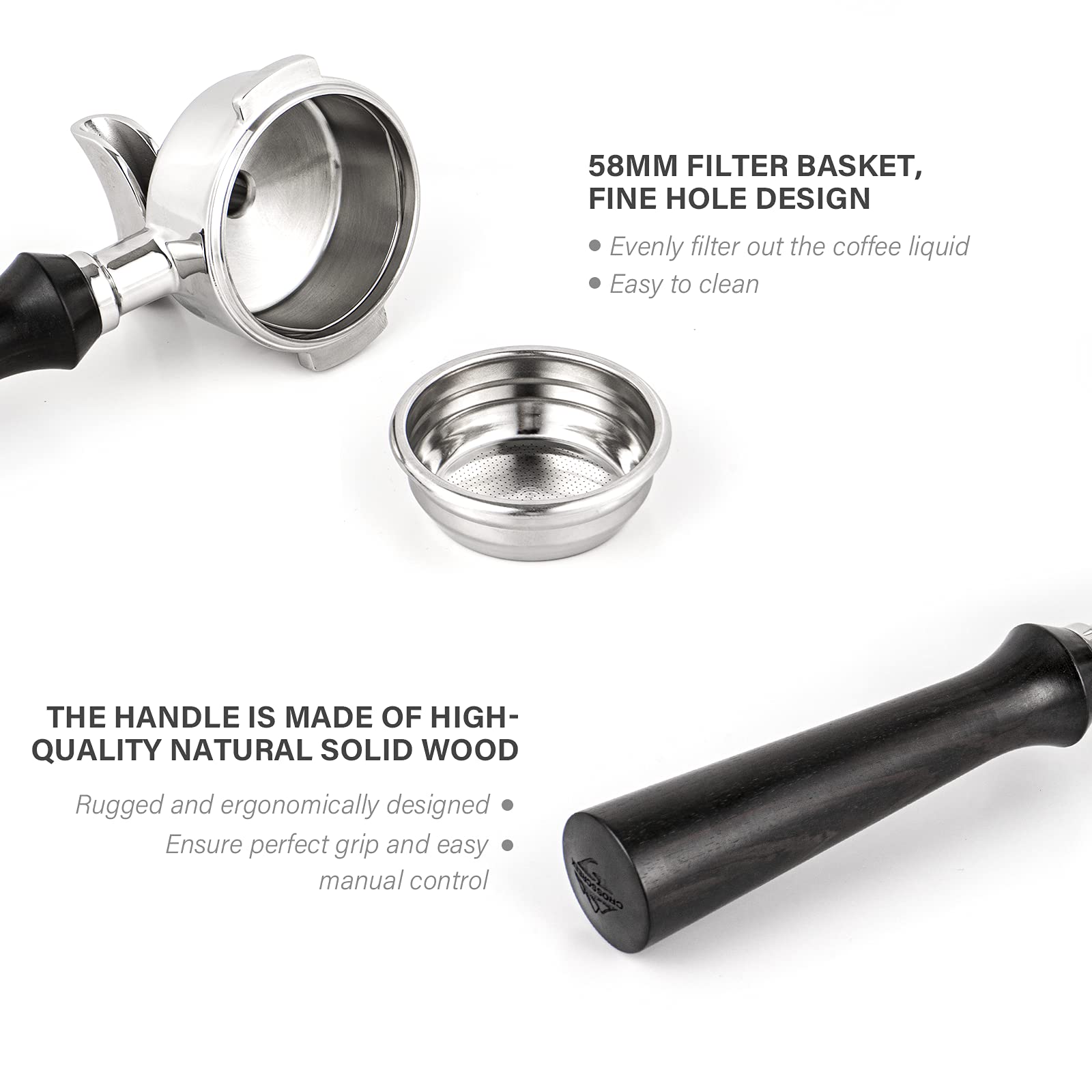 Amazon.co.jp: CrossCreek 58mm エスプレッソダブル注ぎ口 ポルタ