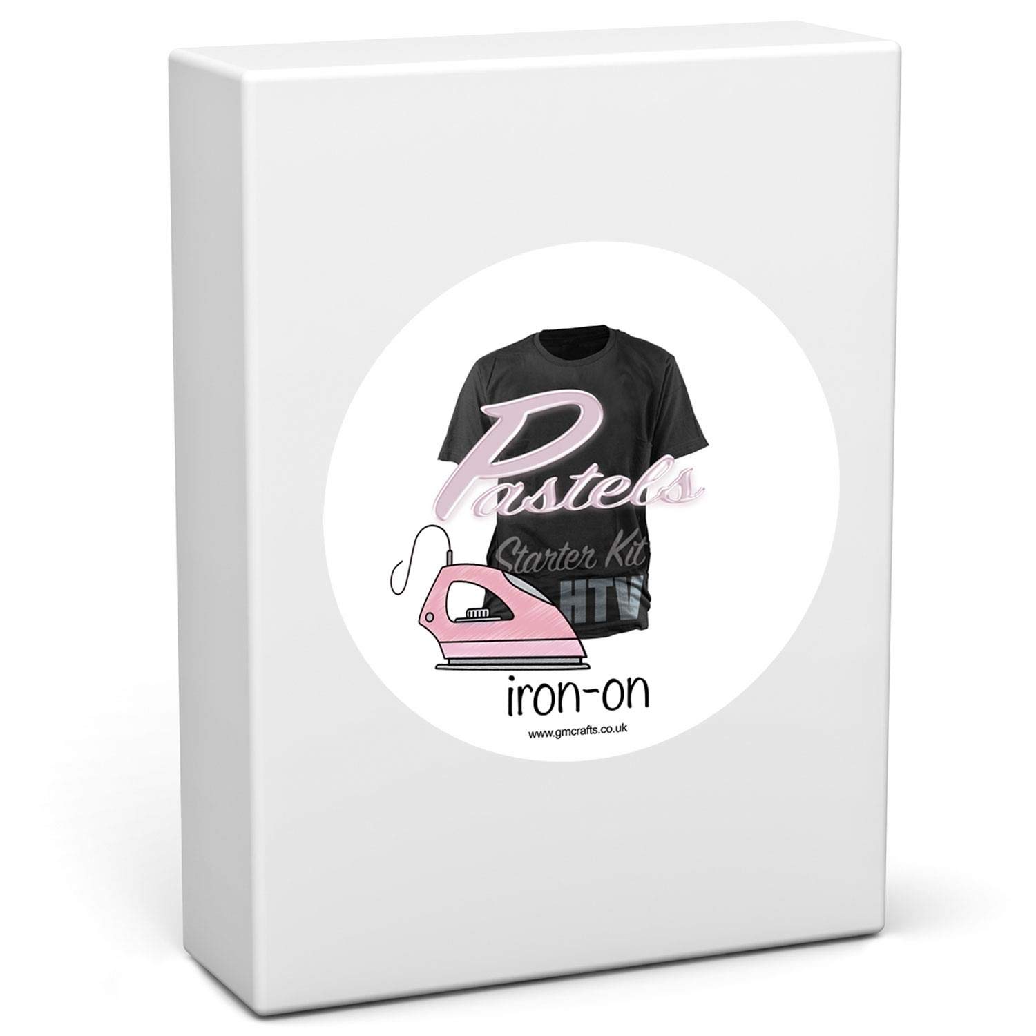 Greenstik Materials GM Crafts Pastel Heat Transfer Vinyl Starter Kit | Soft, Subtle Tonal Hues | Contains 10 HTV Sheets, Weeding Hook, A4 Silicone Sheet, Shatter Proof Storage Box