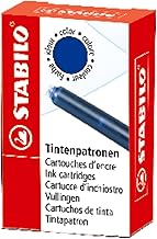 STABILO - Tintenpatrone zum Nachfüllen - Refill 6 Stück Nachfüllpatrone - blau