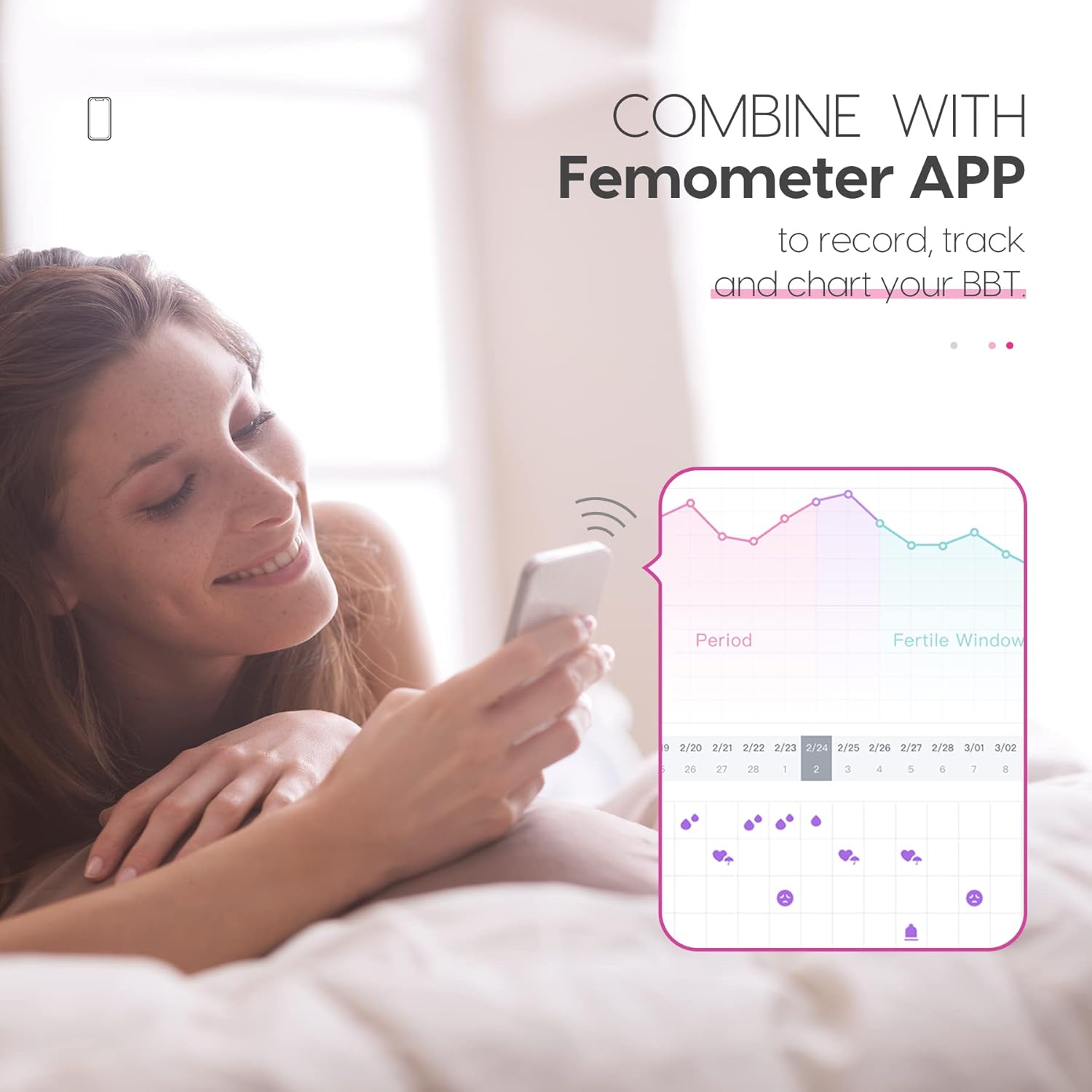 Femometer Body Temperature Thermometer, Digital Basal Thermometer for