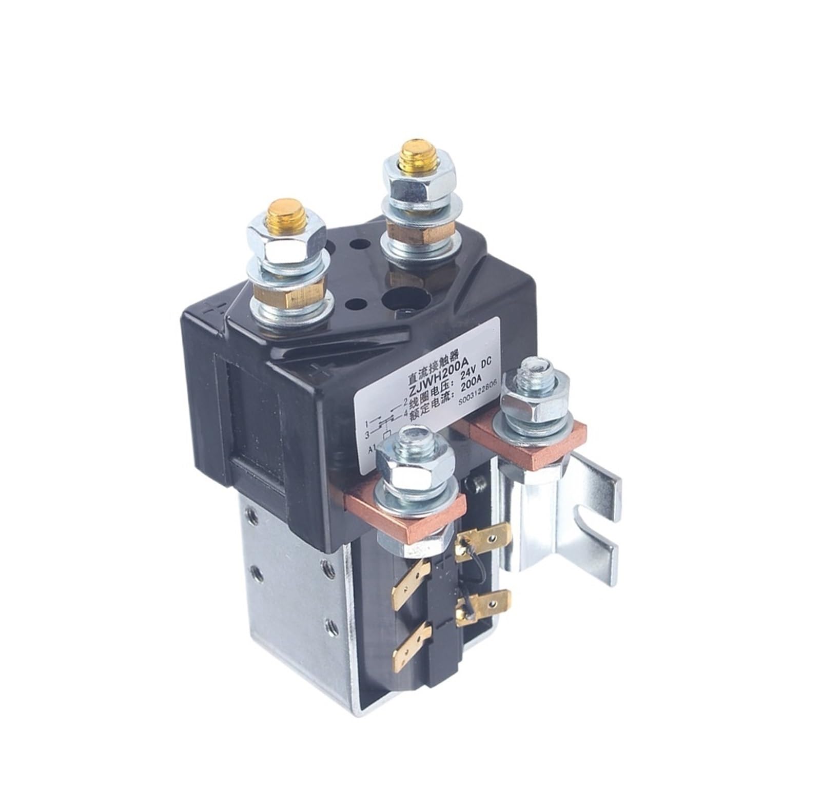 QfUxYYSLD SW181 NO+NC Contactor 12V 24V 36V 48V 60V 72V 200A DC ZJWH200A for Forklift Handling, Drawing, Vehicle, Car, Pump Motor(12V)