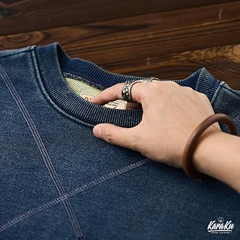【美品】45prm カーディガン　スエット　藍染　インディゴブルー　ロゴ刺繍 美品】45prm カーディガン スエット 藍染 インディゴブルー ロゴ