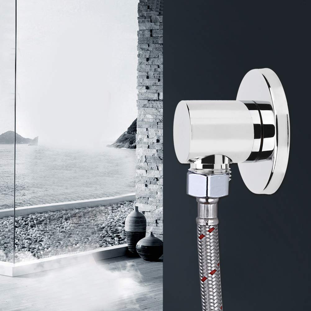 Connecteur de Douche Mural Laiton Galvanisé G1/2 Pouces 5 5x6cm Installation Facile Résistant à la Corrosion pour Douche à Main Baignoire Salle de Bain