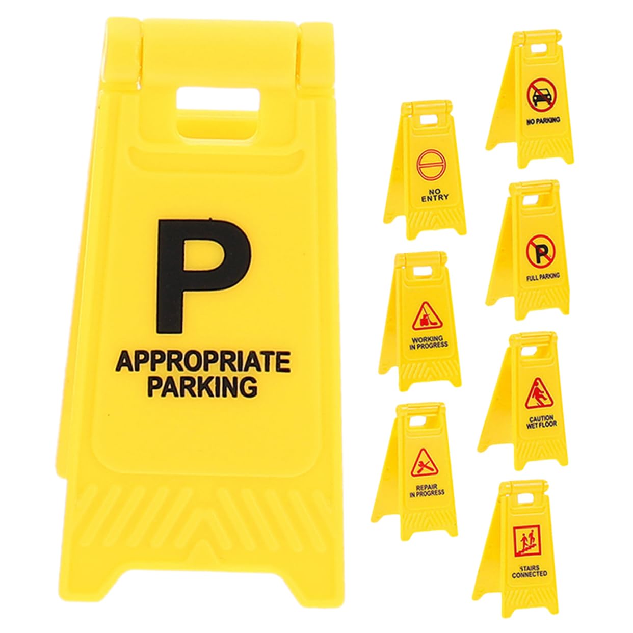 MUSISALY Warning Signs Toys for Boys and Girls Play Traffic Sign Set Safety Warning Products Miniature Road Set