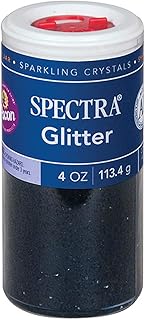 Sponsored Ad - Pacon Spectra Glitter Sparkling Crystals, Black, 4-Ounce Jar (91870)