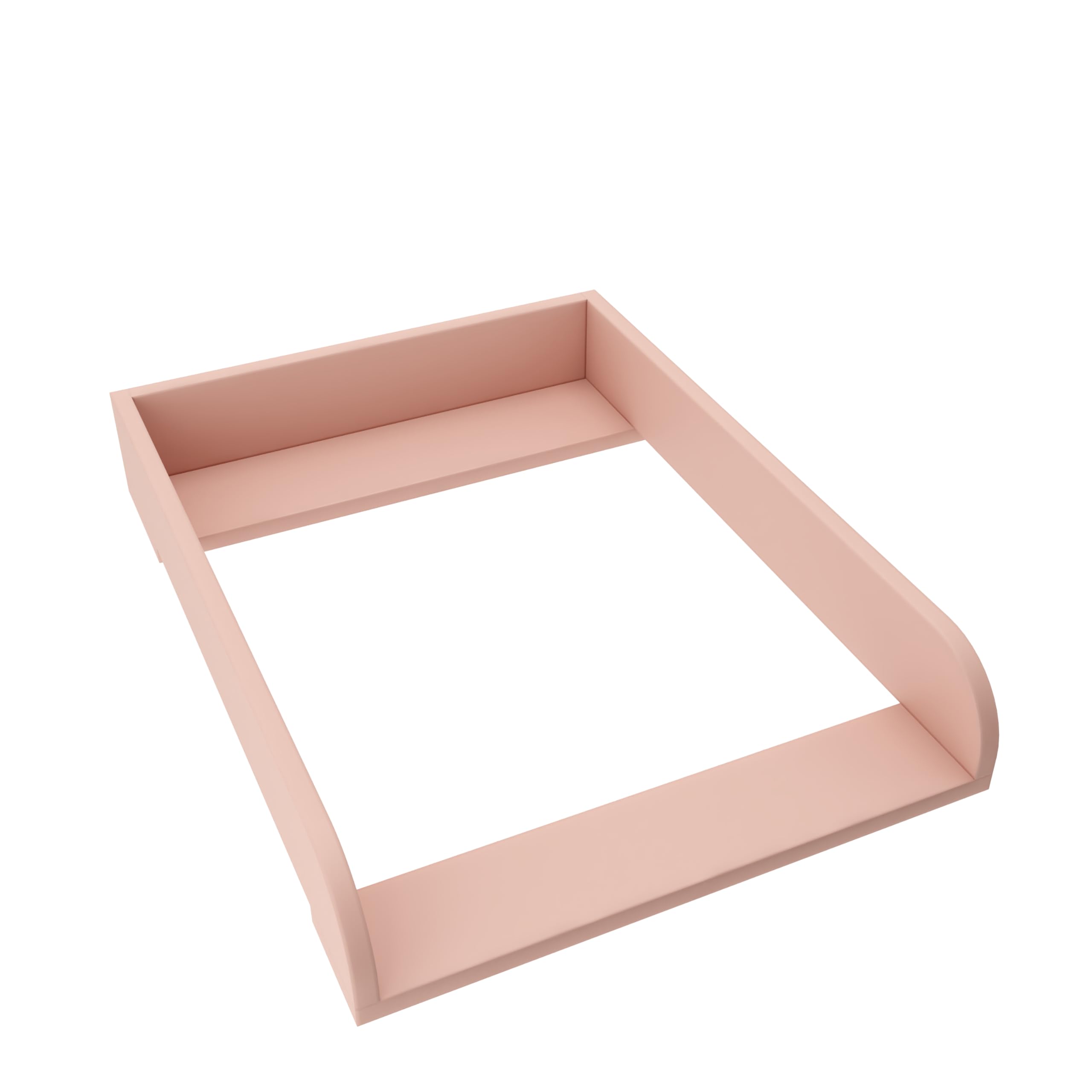 regalik Wickelaufsatz für Kullen von IKEA, Wickeltischaufsatz für 40 cm Kommoden, Abnehmbar Wickelkommode aufsatz, Abgerundeten Frontplatten, Rose, 72cm x 54cm