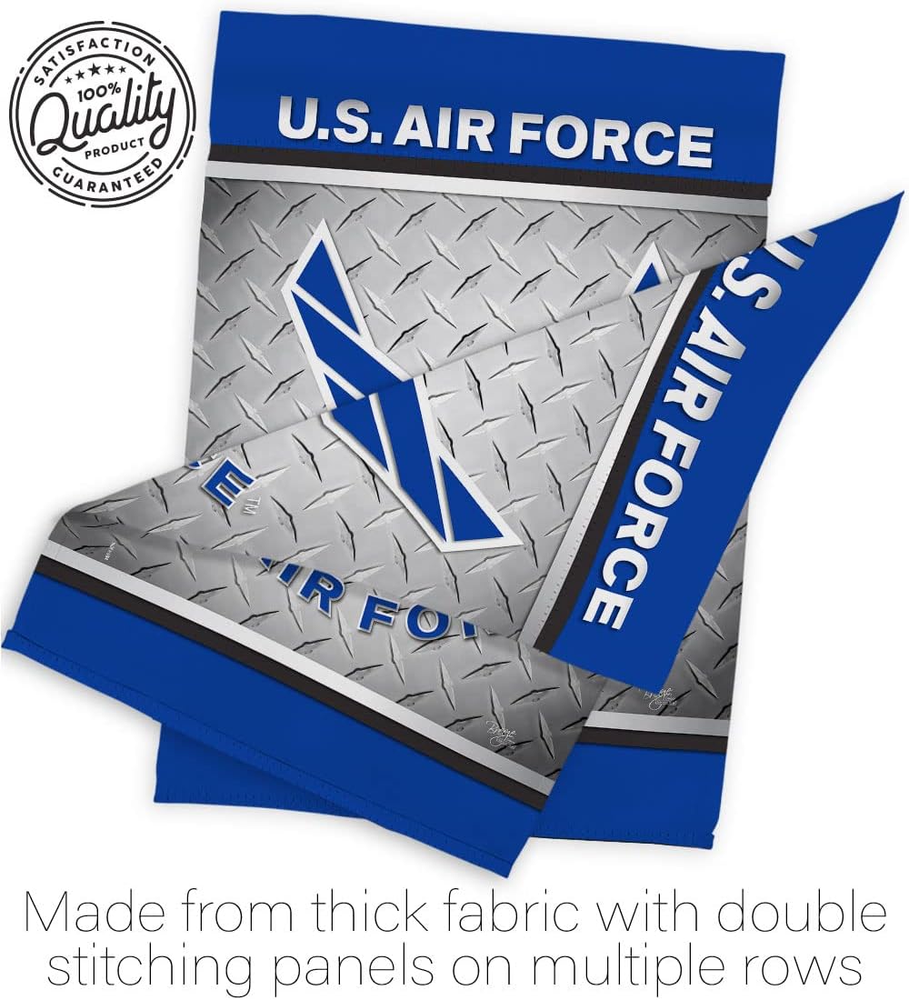 US Air Force House Flag - Dowel Set Armed Forces USAF United State American Military Veteran Retire Official - Decoration Banner Small Garden Yard Gift Double-Sided Made in USA 28 X 40