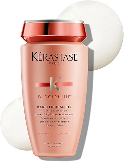 Kérastase Discipline Fluidealiste Anti-Frizz Shampoo | Sulphate-Free Shampoo for Frizzy Hair | Infused with Morpho-Kératine, Surface Perfector &…