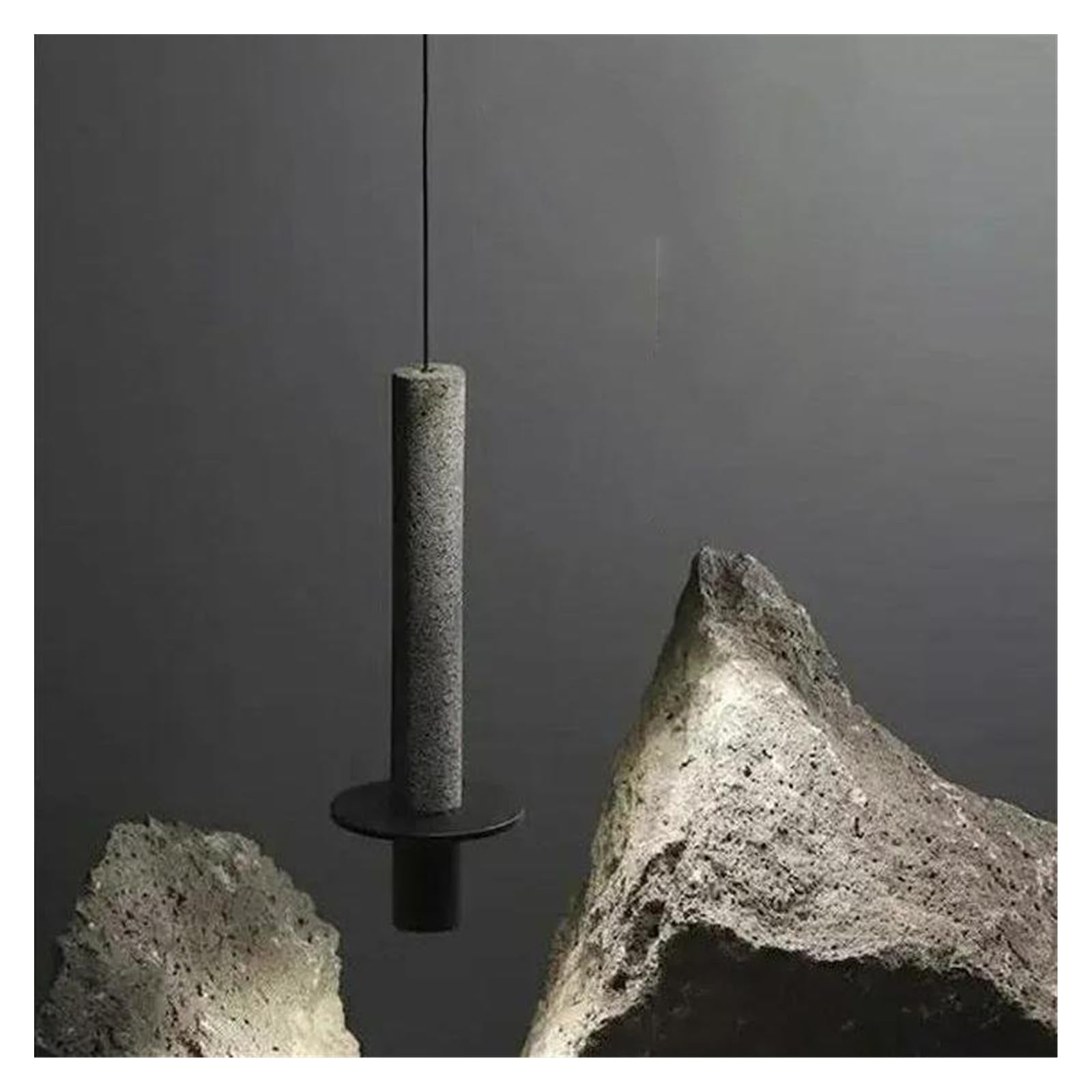 HYJAUSXB Nordic Creative Design Minimalist Restaurant Led Chandelier Bedroom Bedside Long Hanging Small Pendant Lights(Noir)