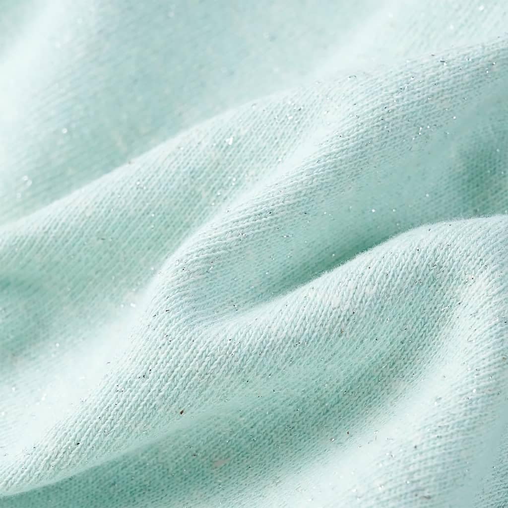 vidaXL Felpa con Cappuccio e Cerniera da Bambina Menta Chiaro Misto 116