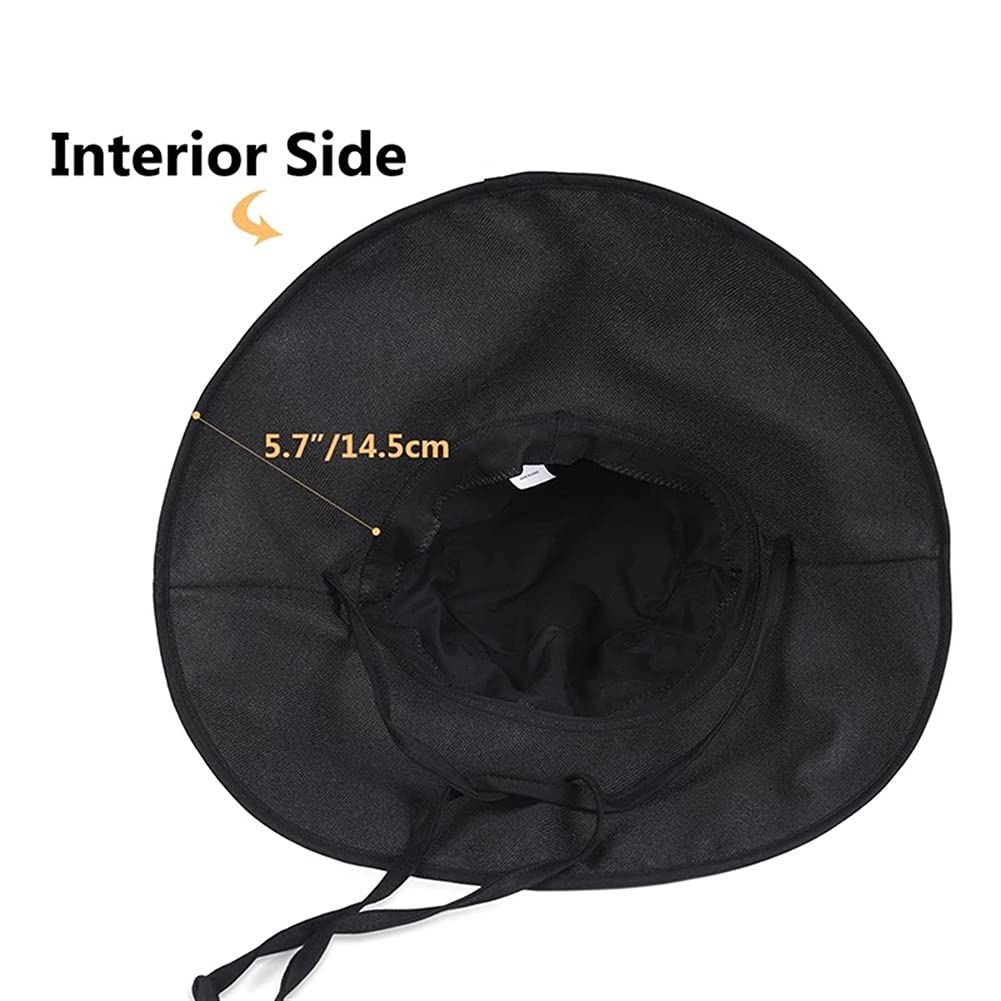 Sombrero de Playa de Verano para Mujer Sombrero de Sol de algodón para Mujer con Gorra de Sol de ala Plegable Ancha (Color : B, Tamaño : Mcode) (A Mcode)