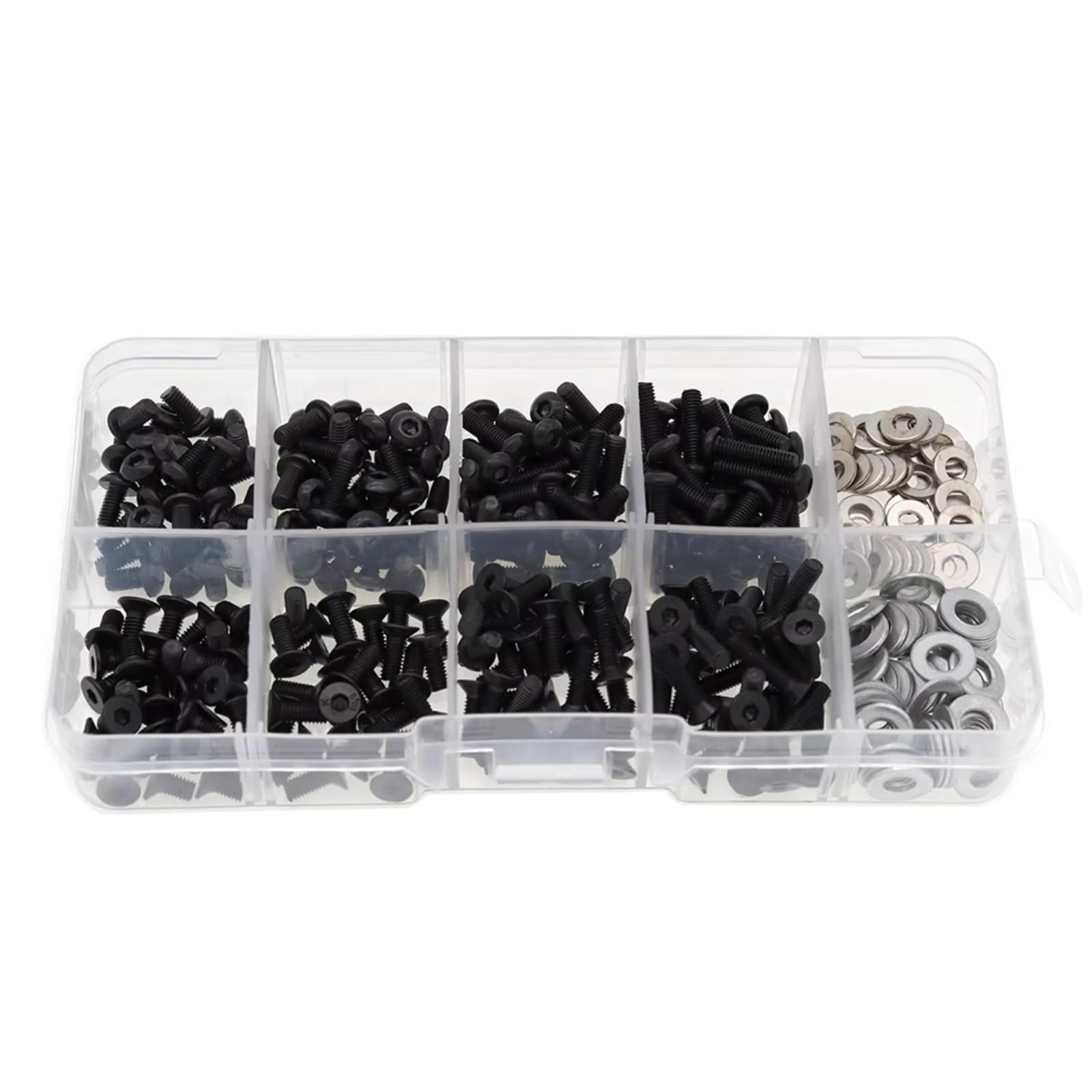 Piezas Vehículos RC para Traxxas para Axial para Redcat para HSP para HPI para Arrma para Losi 1/8 1/10 340 Piezas Auto M3 M4 para Perno Arandela Hardware Sujetador RC Tornillo Caja Kit