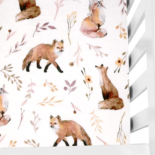 Miniatura 2 de GRSSDER Juego de 1 sábana de muselina suave para cuna, 100% algodón para niños y niñas, se adapta a colchones estándar de cuna de 52 x 28 pulgadas,