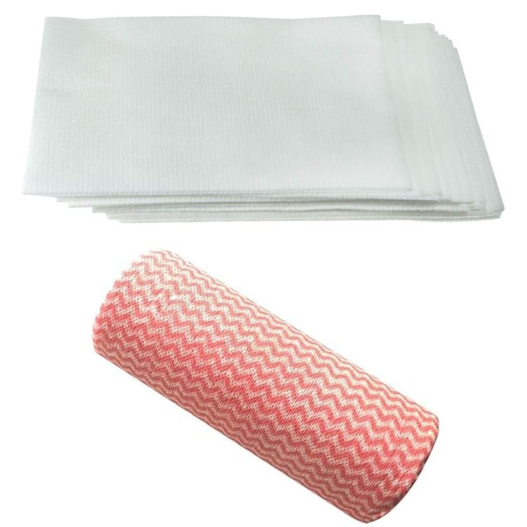 Combo of Non-Woven Kitchen Towel Roll | 80 Pulls | Green Kitchen Cloth | 80 Pulls || Lint-free and Residue-Free | Washable and Reusable Roti Wrap | 30 Sheets | White Roti Wrap | Washable and Reusable-image-43