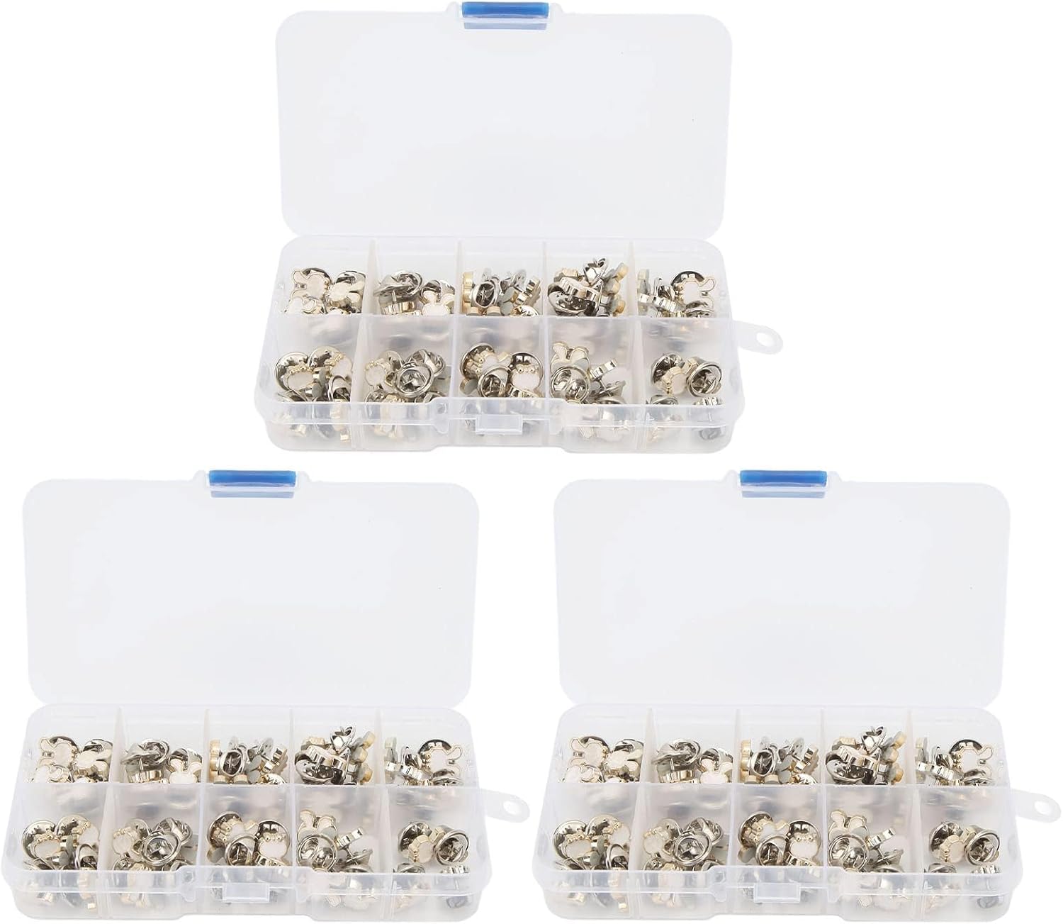 White Rabbit Head Brooch Buttons, Decorative Brooch Pins for Women, Detachable Shirt Button Pins for Coat Dress Clothes, 150 pcs with 3 Storage Boxes