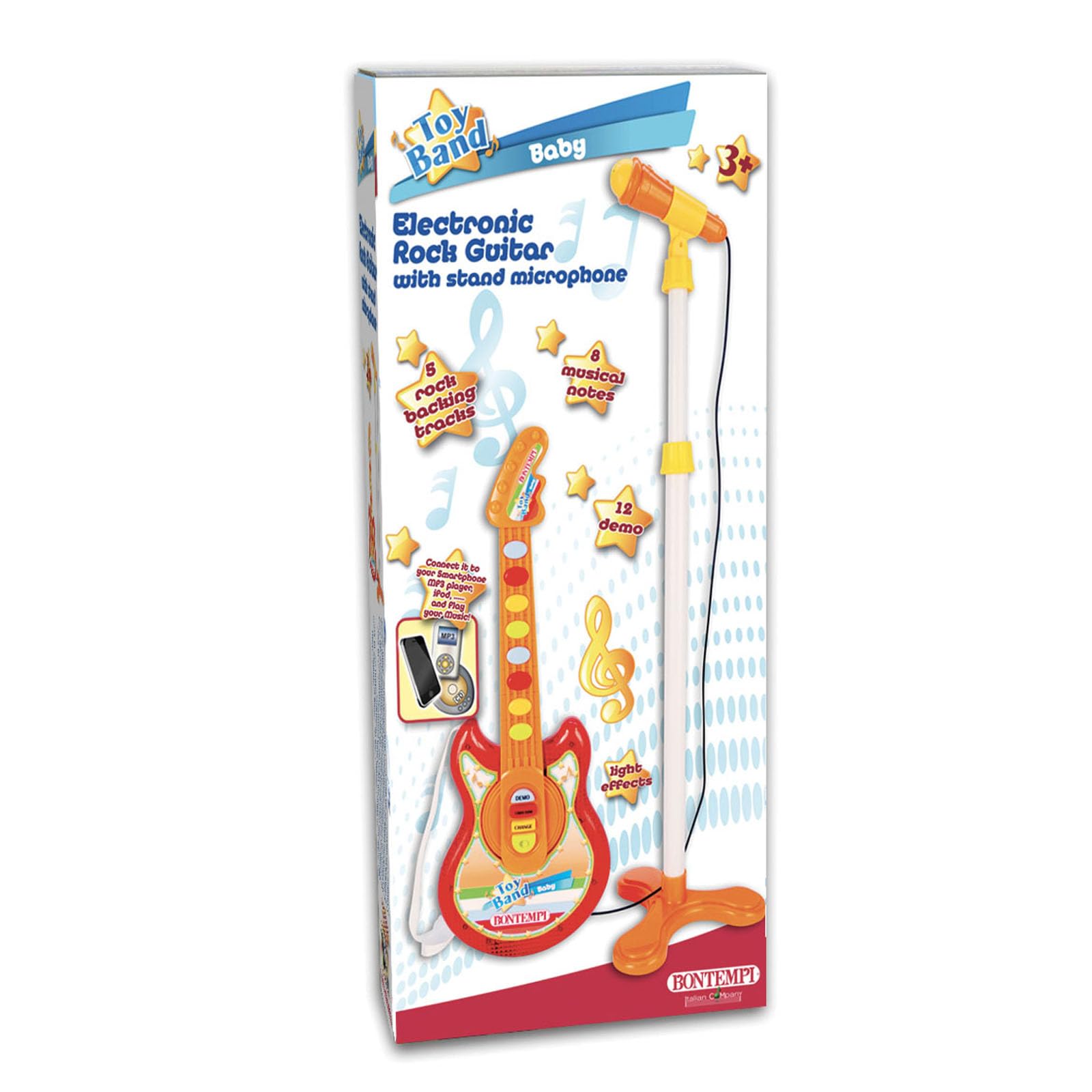 Bontempi | BabyGroove con Microfono - Chitarra Rock Elettronica per Vibrazioni Potenti e Ritmi Innovativi, 200x200x890