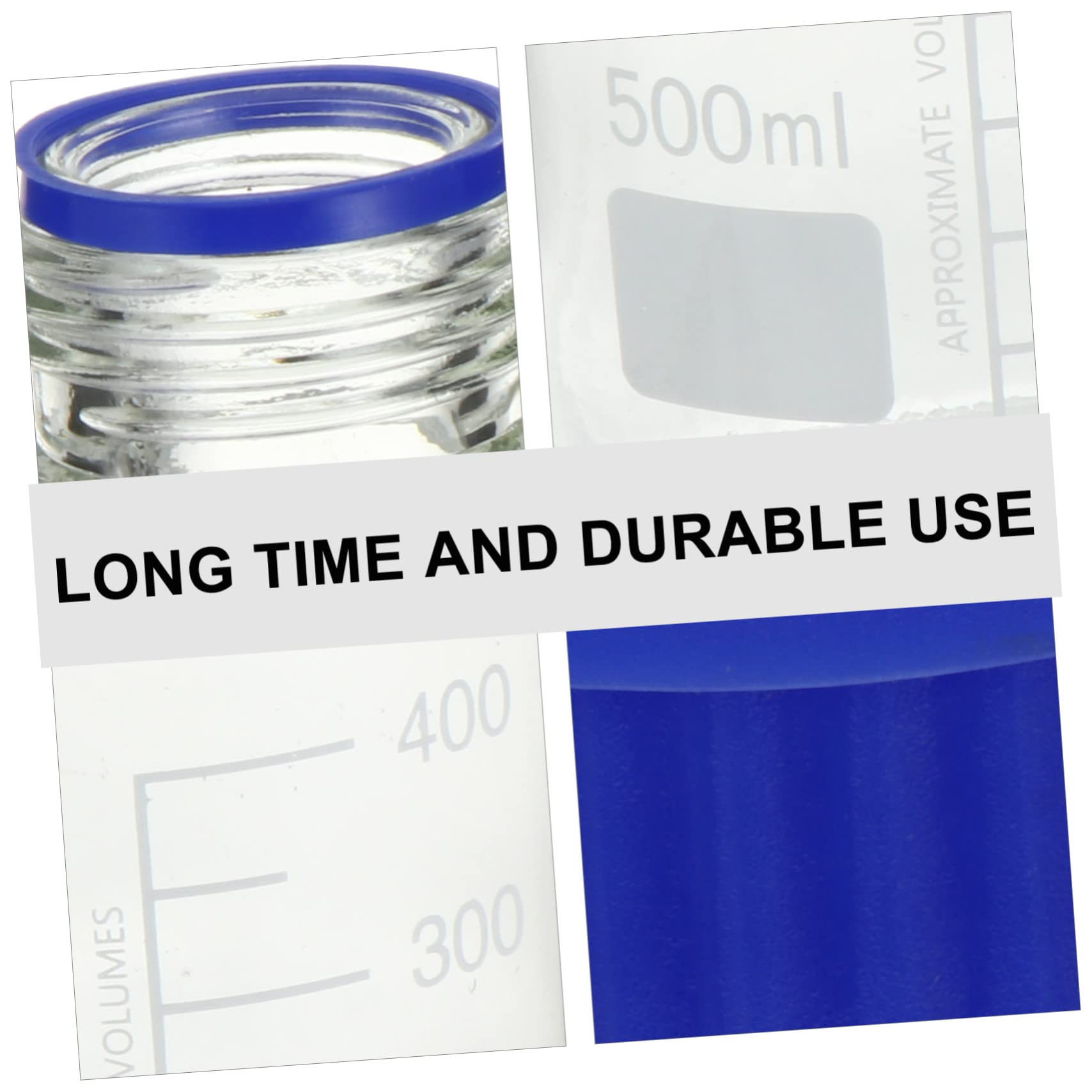 DECHOUS Multi-functional Lab Storage Bottles 2pcs Reagent Bottles Reusable Lids for School Experiments