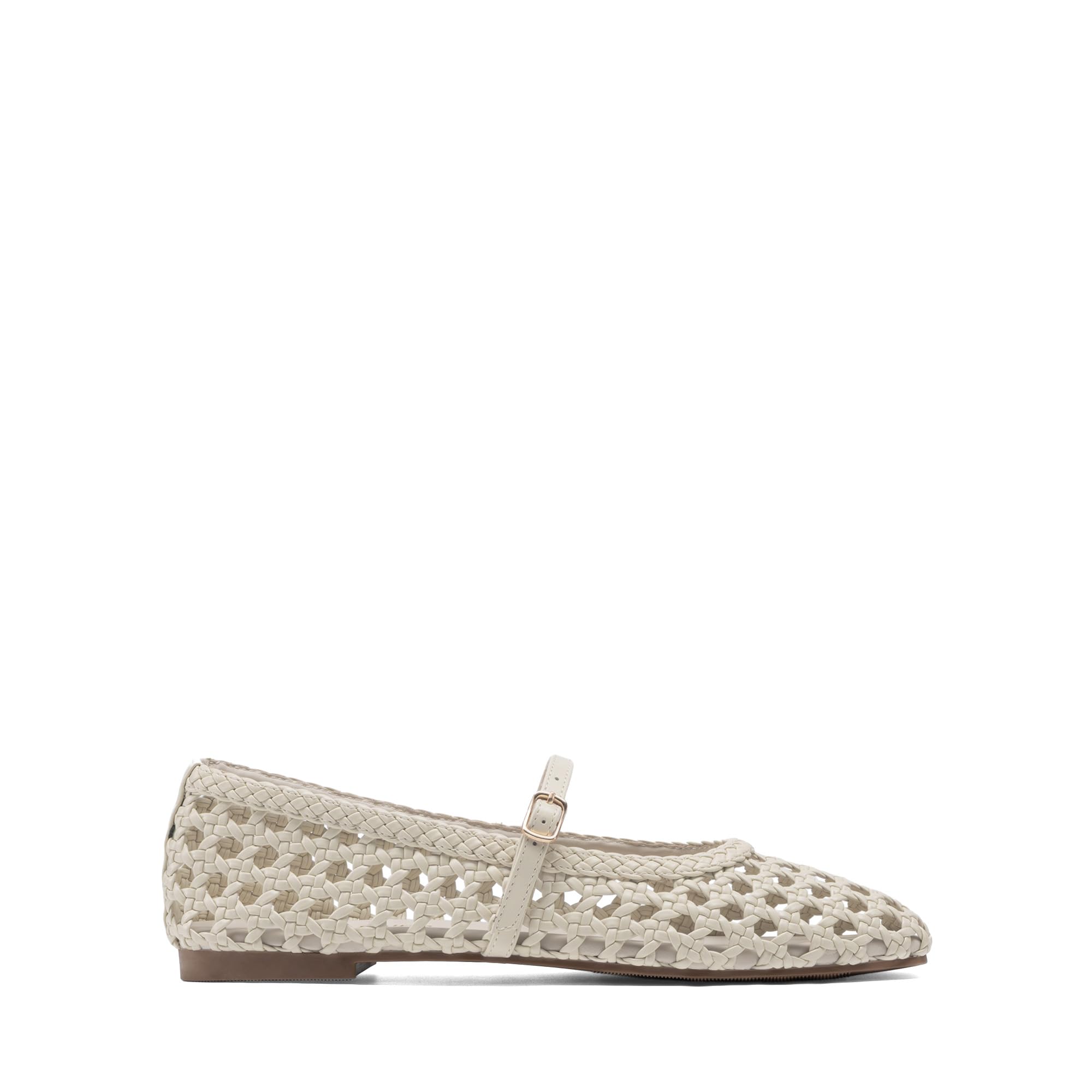 DREAM PAIRS Ballerinas Damen Woven Ballerinas Mary Jane Flats Elegante Bequeme mit quadratischer Zehenpartie für Arbeit Freizeit Reisen Alltag