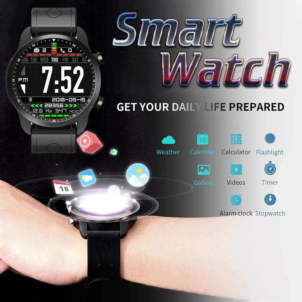 Montre Intelligente Bluetooth 1.3 Pouces Android 6.0 KC03 4.0 Bluetooth 4G LTE 620mAh GPS Homme 1Go + 16Go Écran LCD IPS Compatible avec iPhone et Android
