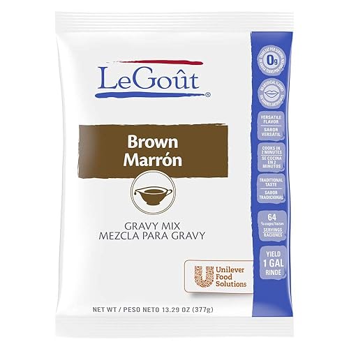 LeGout Brown Instant Gravy Mix 0.00 oz de grasa trans, 13.29 onzas, paquete de 8
