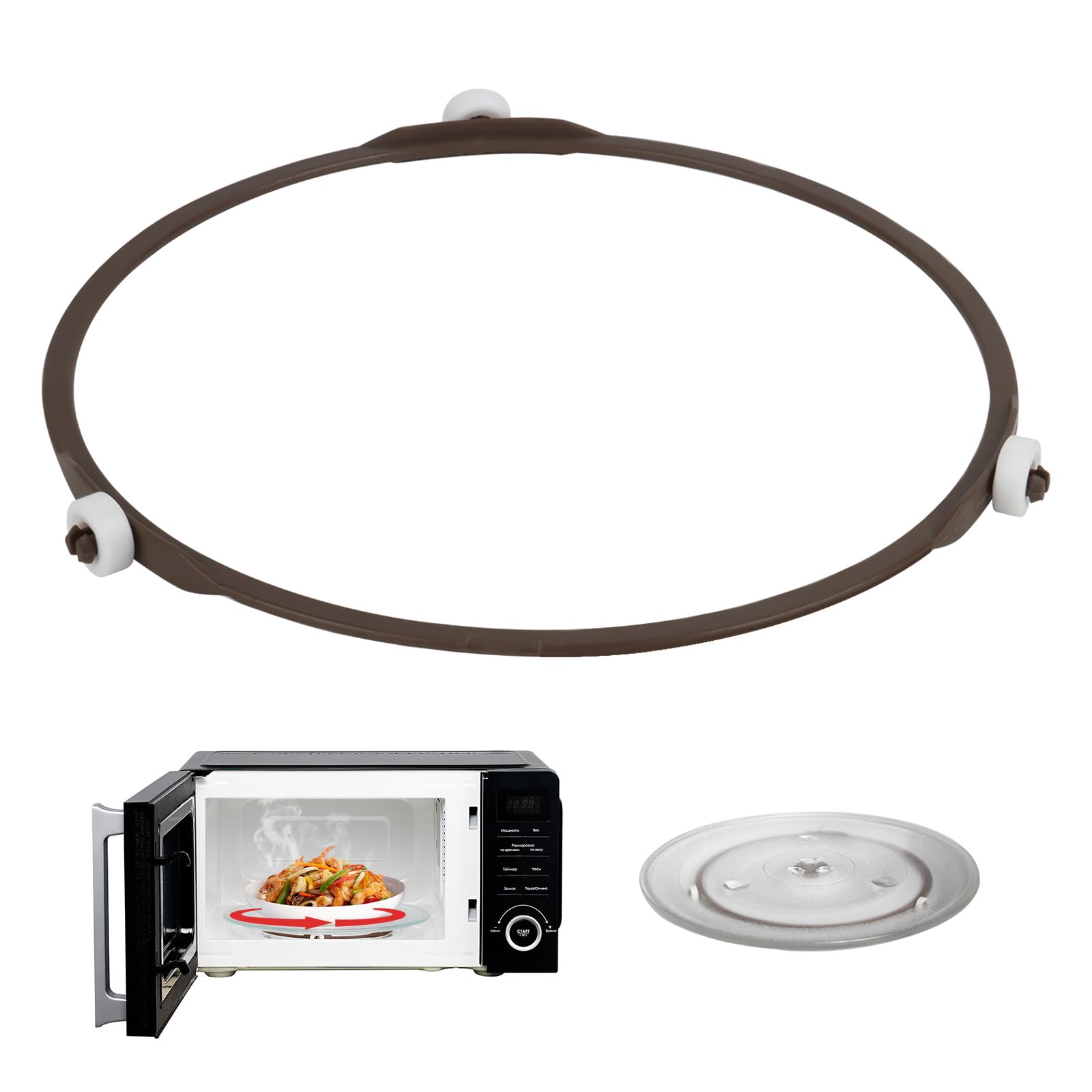 2 Pièces Micro-ondes Plateau Tournant Anneau Support Rotatif De Bague