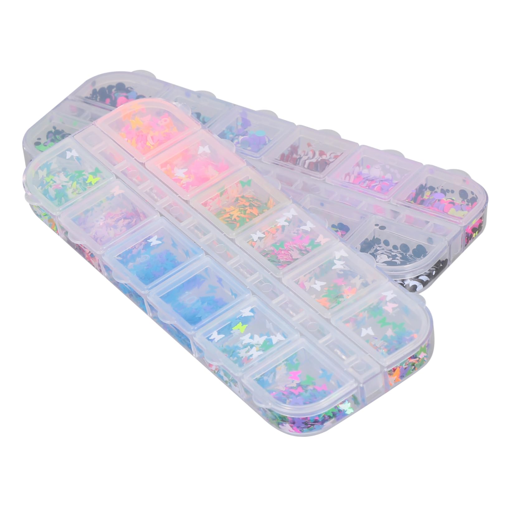 FOMIYES 2 Boxes Nail Art Glitter Sequins Charms for Nails Fake Nails Cute Nail Stickers Glitter for Nails Toe Nail Stickers