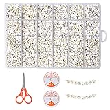 buchstaben perlen online kaufen Paket Enthält: 1200 Stück Buchstabenperle(24 Raster), 2 Spulen Kristallschnur(0.8mm), 1 Schere.