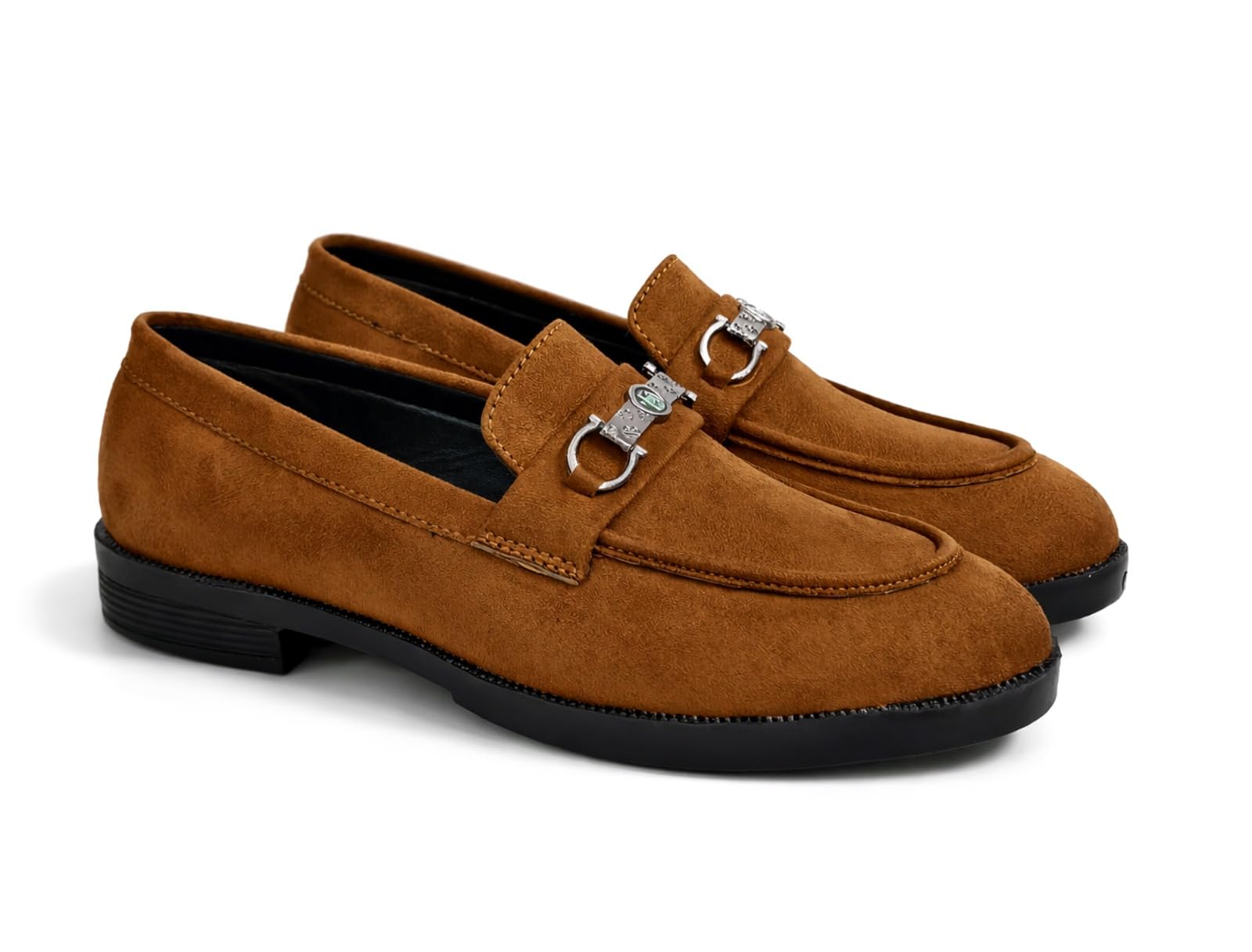 Men’s Suede Loafers with Metal Bit | Lip-On Formal Dress Shoes | Non Lace-Up Derby Shoes Comfortable Stylish Dress Shoes for Office, Business Casual & Special Occasions Wedding Boys-image-31