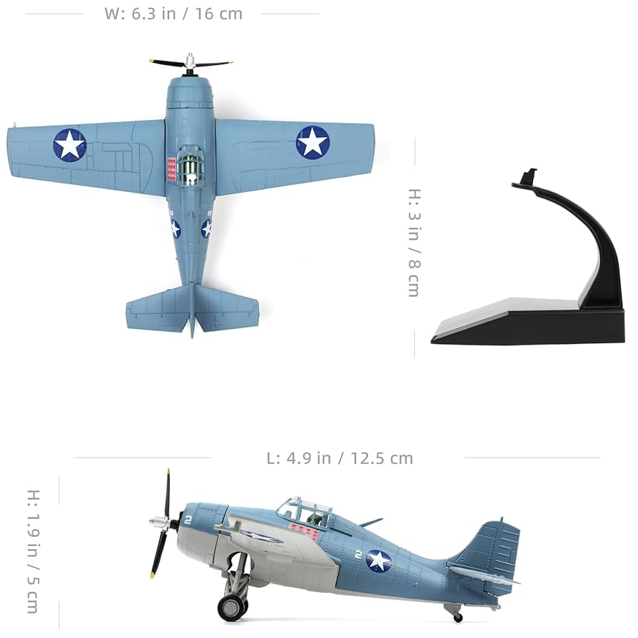 Amazon.com: NUOTIE 1/72 F4F Wild Cat USA Fighter Model World
