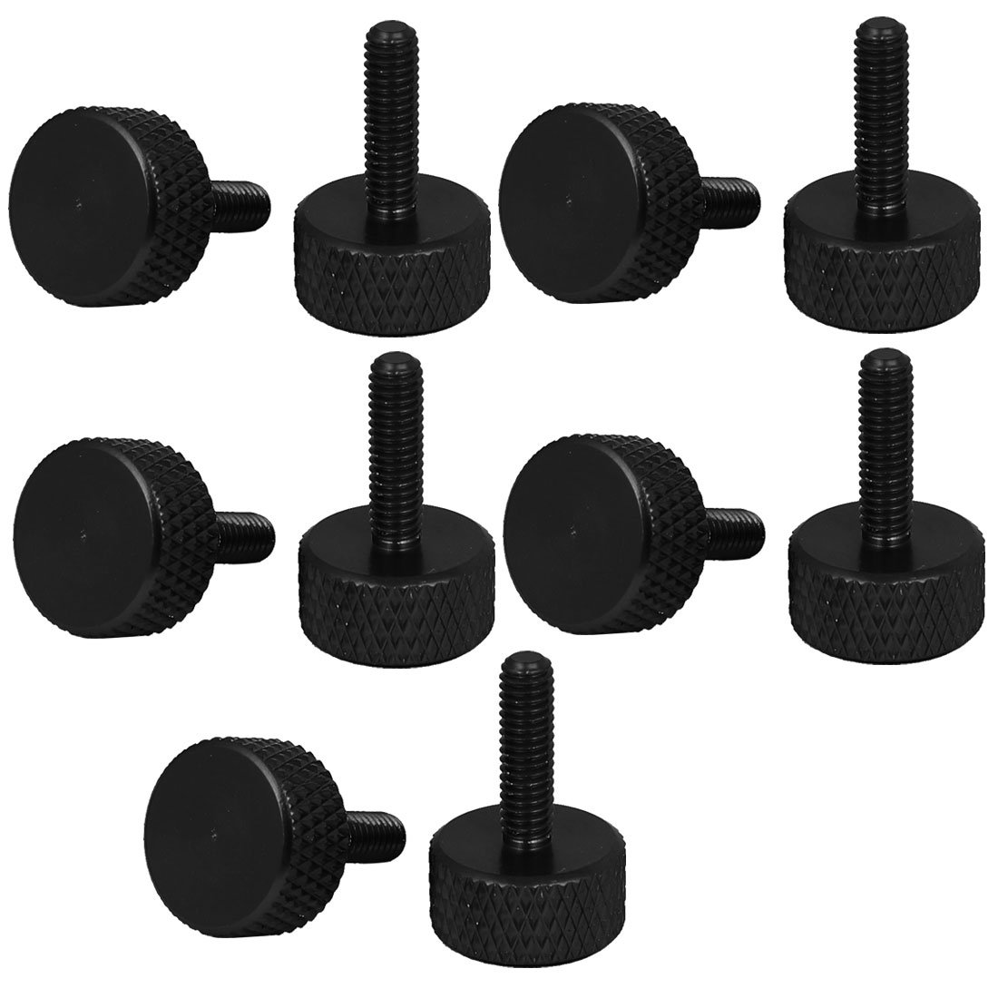 Generic Computer Graphics Card M3.5x12mm Flat Head Knurled Thumb Screws Black 10pcs-image-23