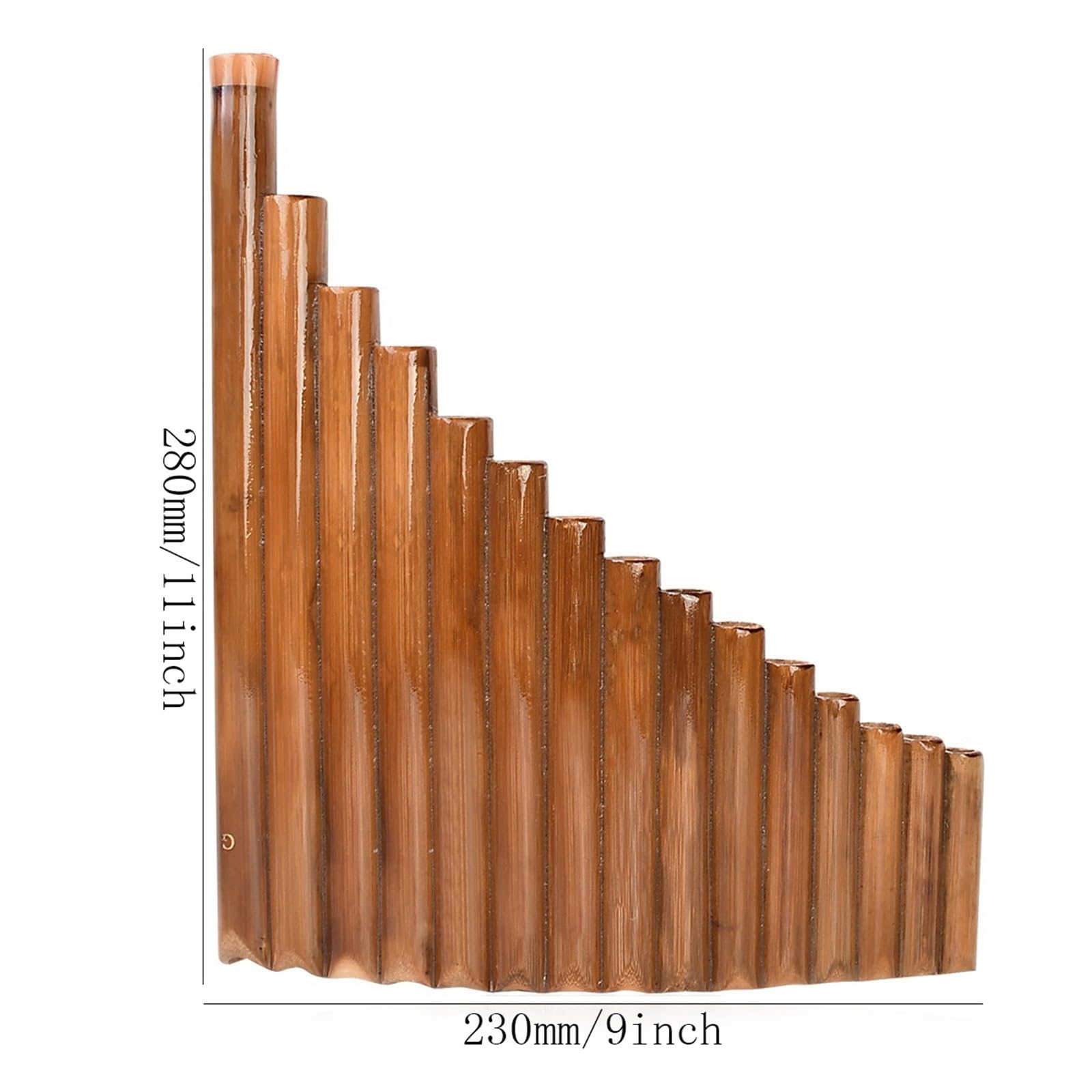 BABYCE Flauta de Pan Instrumento Musical Flauta De Pan, 15 Tubos, Instrumento De Viento De Bambú, Llave G, Instrumento De Viento De Madera Chino (Color : Left Hand)