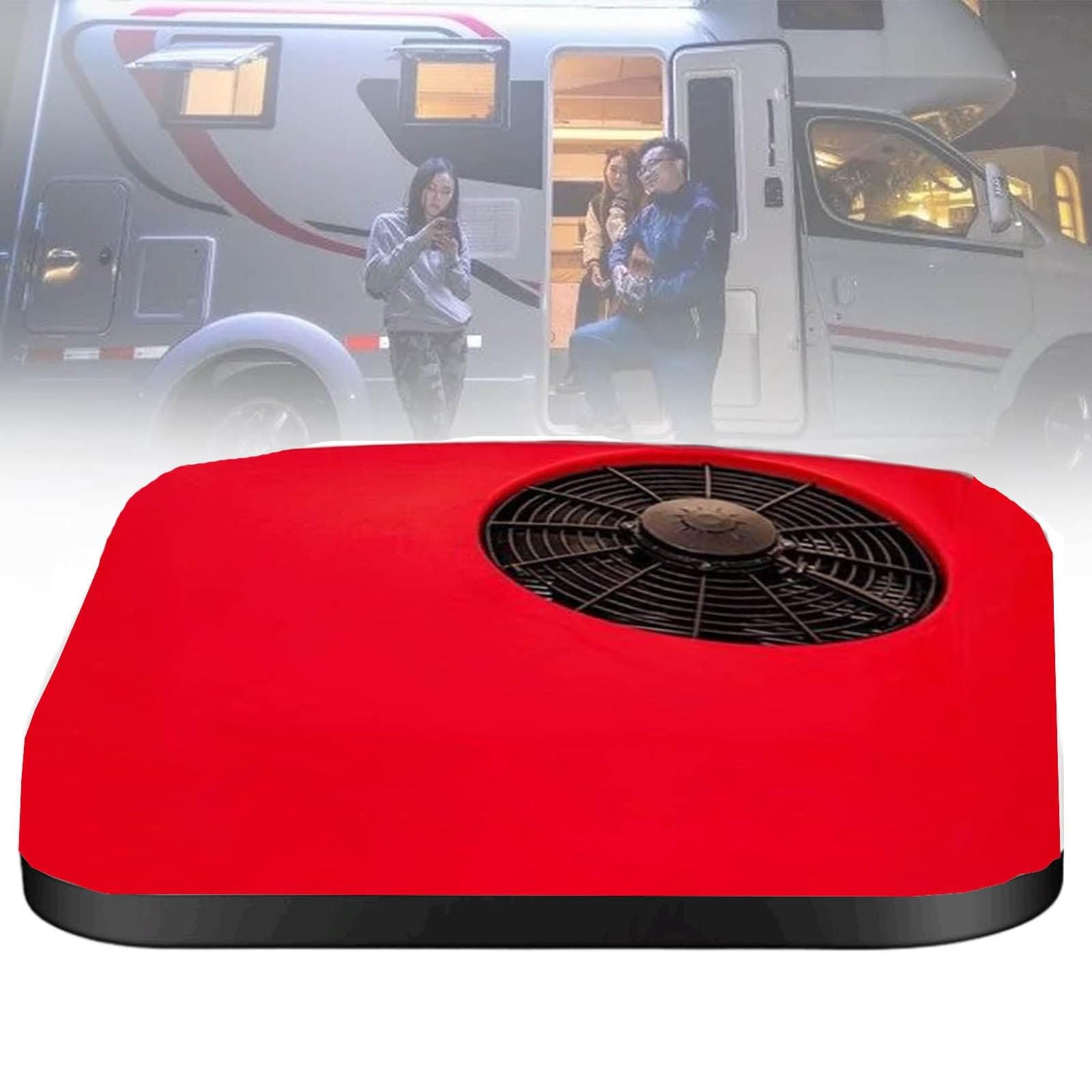 RV Rooftop Air Conditioner,Electric Parking 12v/24v Air Conditioner Smart Temp Control 2200W Cooling Capacity,Low Noise Ultra-thin Car Air Conditioning for Van,Excavators, Caravan,Buses