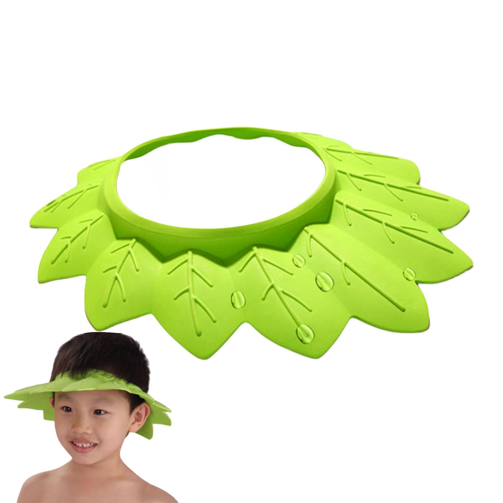 Gorro de ducha para niños pequeños,Gorro de ducha para niños,Gorro de ducha con visera de baño ajustable - Bonita visera para gorro de baño, protector para lavar el cabello para proteger el
