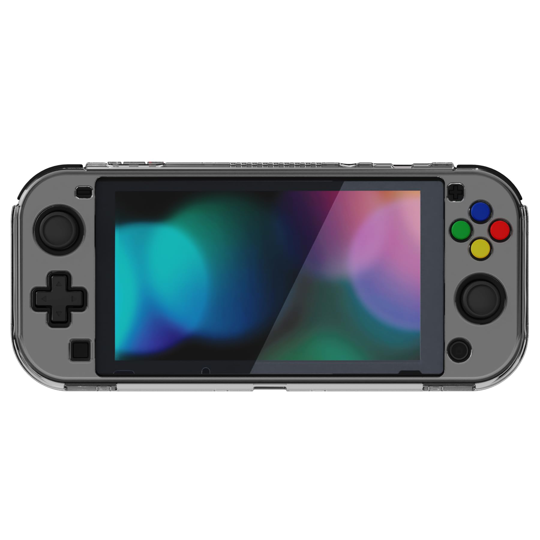 playvital Cover Trasparente per Nintendo Switch Lite, Custodia Rigida Grip Ergonomico & Pellicola in Vetro Temperato & Gommini & Copri Tasti, Accessori AntiGraffio per Switch Lite