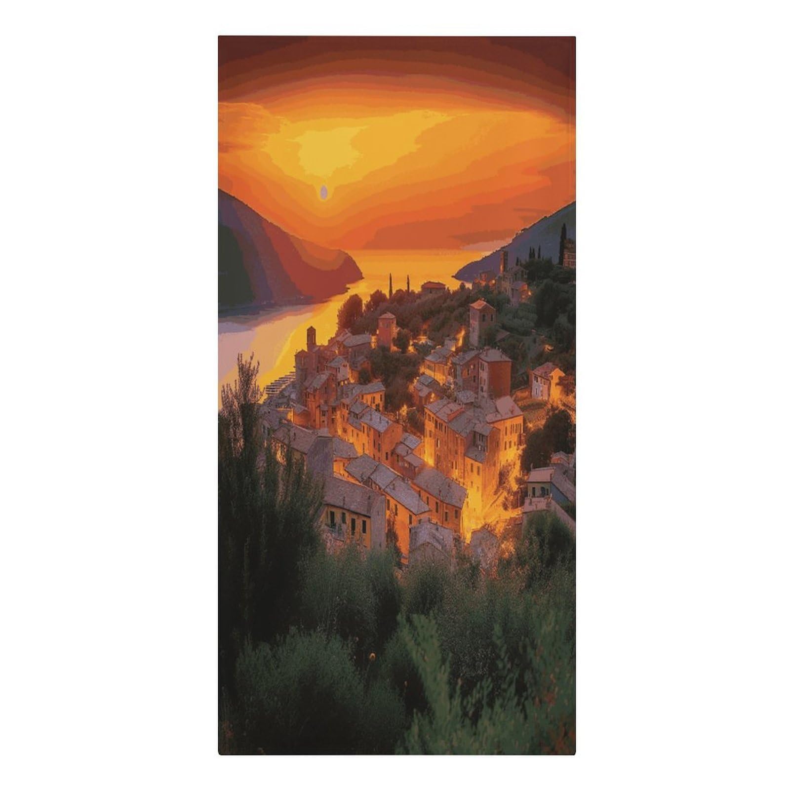 Fekiloot Men's Style Italian Sunset Large Beach Towel, Travel Towel For Adults Wo, Pool Towels For Beach, Camping, Swim Pool, Gym, Sports& Yoga 61.4"X30.3"