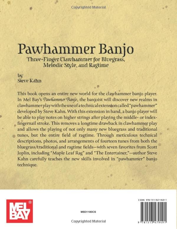Pawhammer Banjo: Three-Finger Clawhammer for Bluegrass, Melodic Style, and Ragtime - Image 2