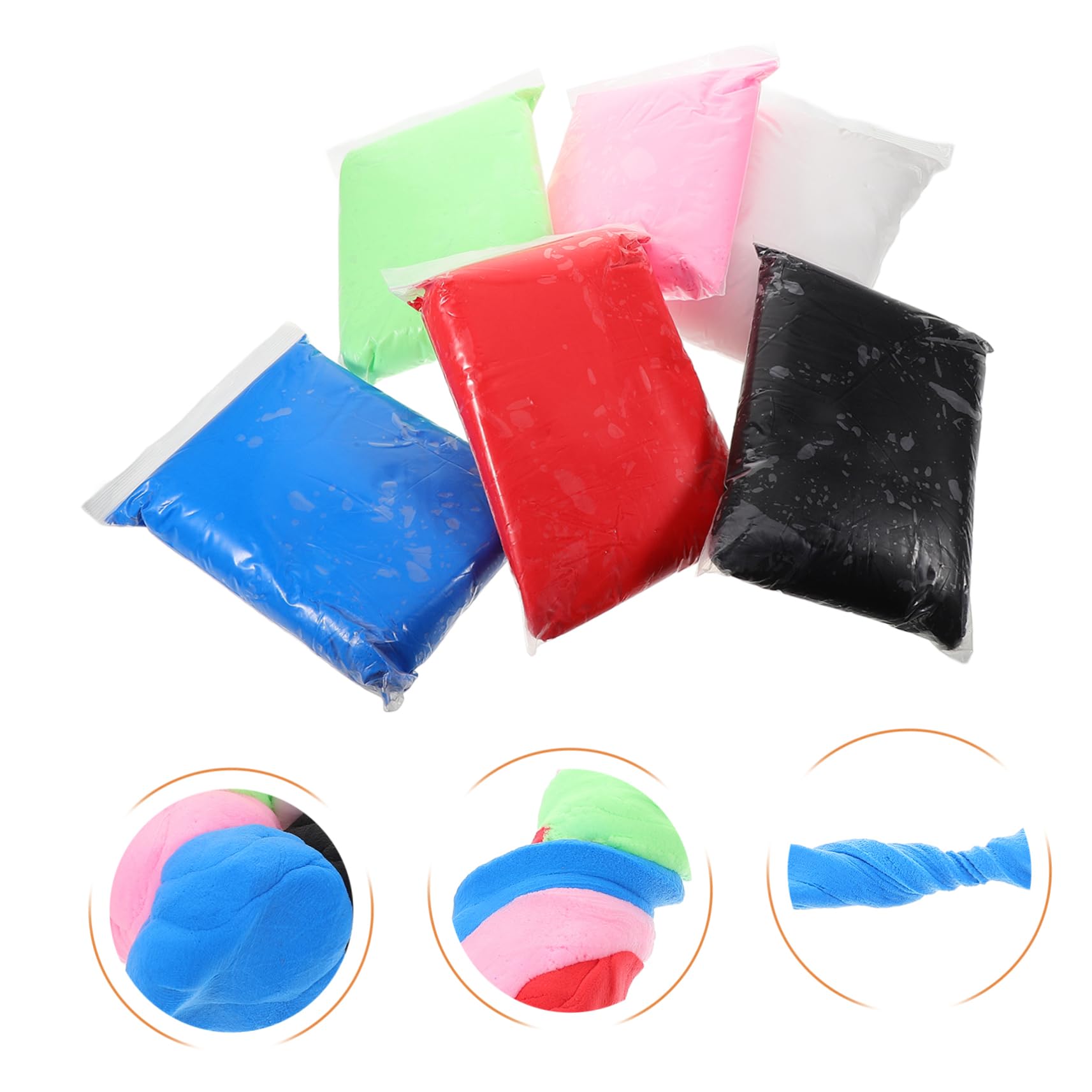 6sacs Pâte à Modeler Colorée Ultra Légère De Pâte à Modeler Pour Garçon Fille Kit Argile à Séchage à Air Idéale Pour Activités Manuelles Art
