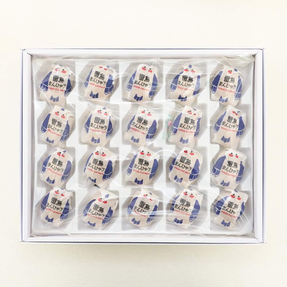 【富山のお土産】雷鳥まんじゅう カスタードクリーム 20個入 (1箱)