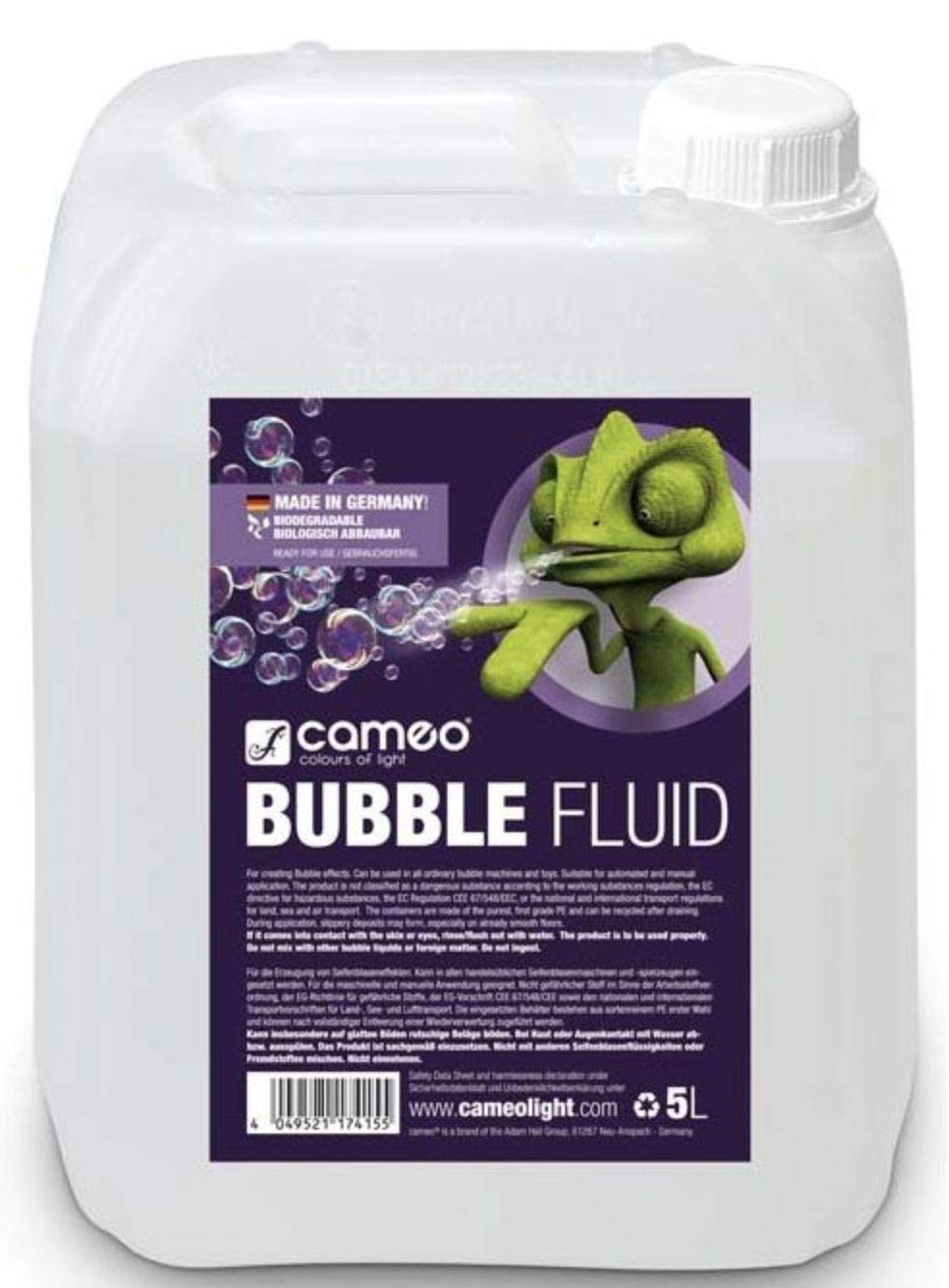 Cameo BUBBLE FLUID 5 L - Liquide spécial pour la production de bulles de savon 5 L