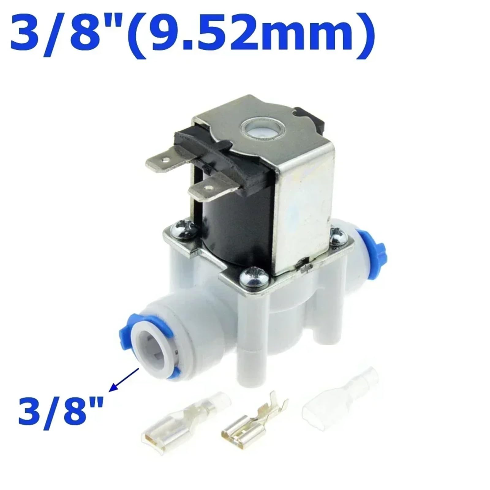 Válvula Solenoide Eléctrica De Plástico De 12 V, 24 V Y 220 V, Normalmente Cerrada, Manguera De 1/4" Y 3/8", Conexión Rápida, Sistema De Ósmosis Inversa De Agua RO.(AC 220V_OPEN)