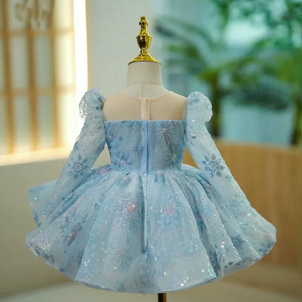 ZBDZSW Ramadan Princess Dress dla Dziewczynek Elegancka Suknia Imprezowa na Występy Dziewczynka Sypiąca Kwiaty Gospodyni Tutu Sukienki Ubrania Eid