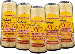 Linhas para crochê Rayza Artesanato Grossa - Cor 003 - Creme