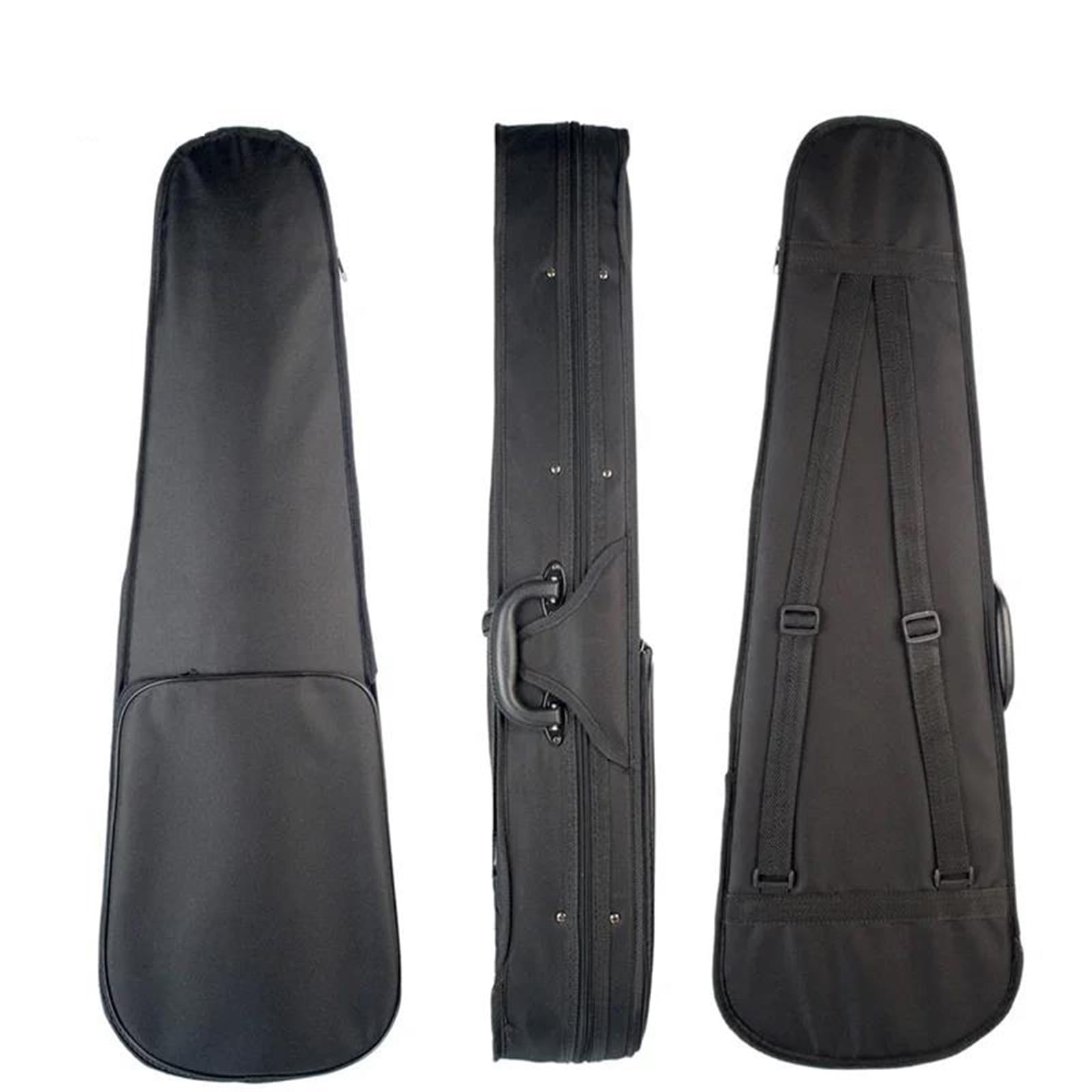 Accesorios Profesionales Violin Estuche Rígido Triangular Profesional Para Violín Tamaño 1/2 Plateado