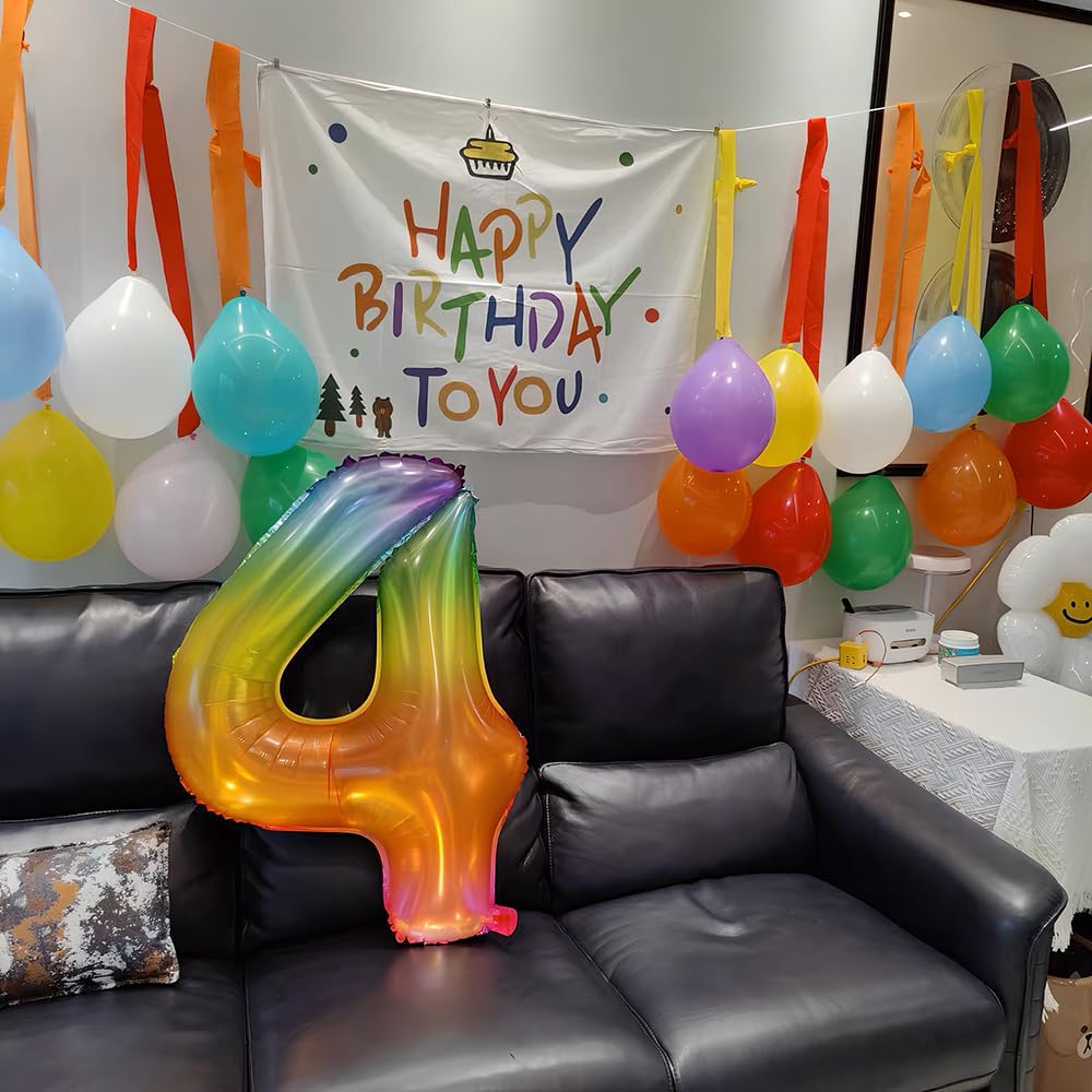 Foil Globo Número 5 Azul 40" (101cm), Inflable Helio o aire, Gigante Numeros 0-9, 10-19, 20-29, 30-100, Grande Globos Decoración para La Boda Aniversario y Cumpleaños Fiestas — view 435