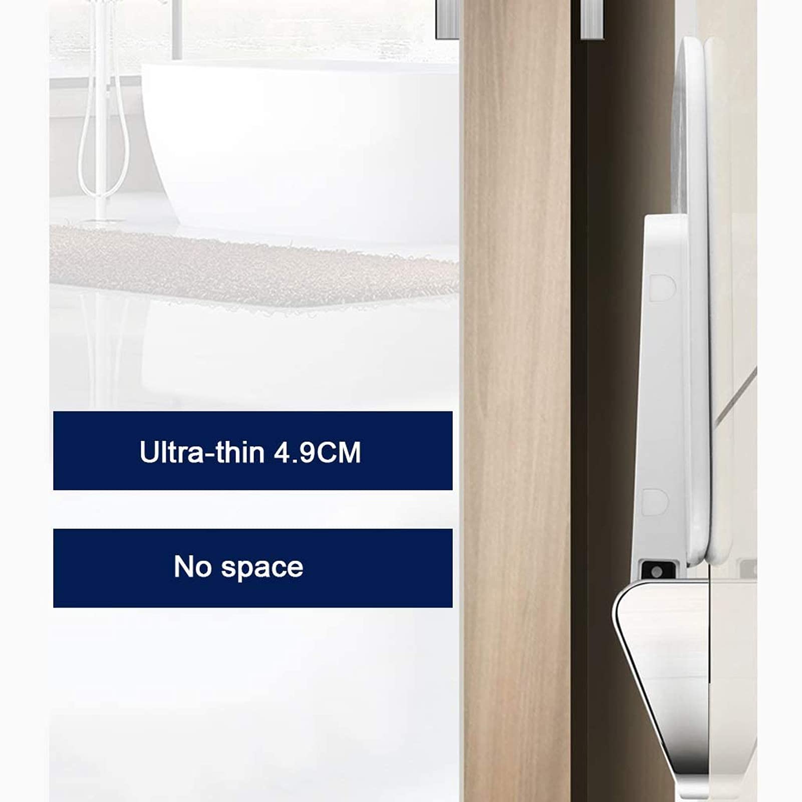 Silla Antideslizante Taburete Plegable de Pared Asiento Plegable Deo Inoxidable para Bañera Ducha