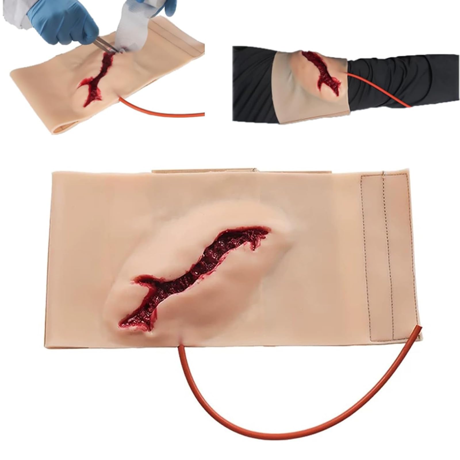 MAIMAILE Thigh Wound Packing Trainer, Wearable Leg Wound Hemostasis Control Model, Realistic Appearance Design, Silicone Material, Simulation Skin Wound Model, for Teaching and Training