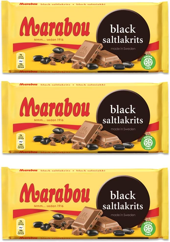 Marabou Black Licorice - PACK OF 3