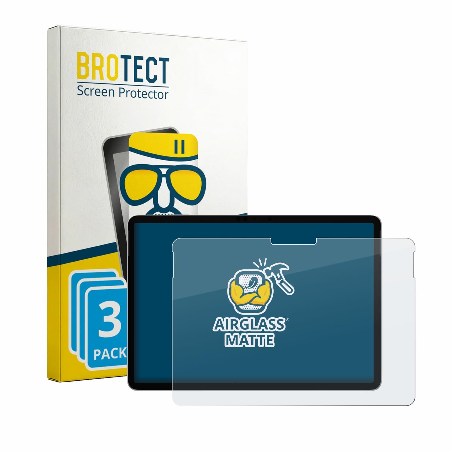 brotect 3 Pezzi Pellicola Vetro per Microsoft Surface Pro 12 2026 | Opaca Protezione Schermo Made in Germany, Anti-Riflesso Durezza 9H Anti-Graffio
