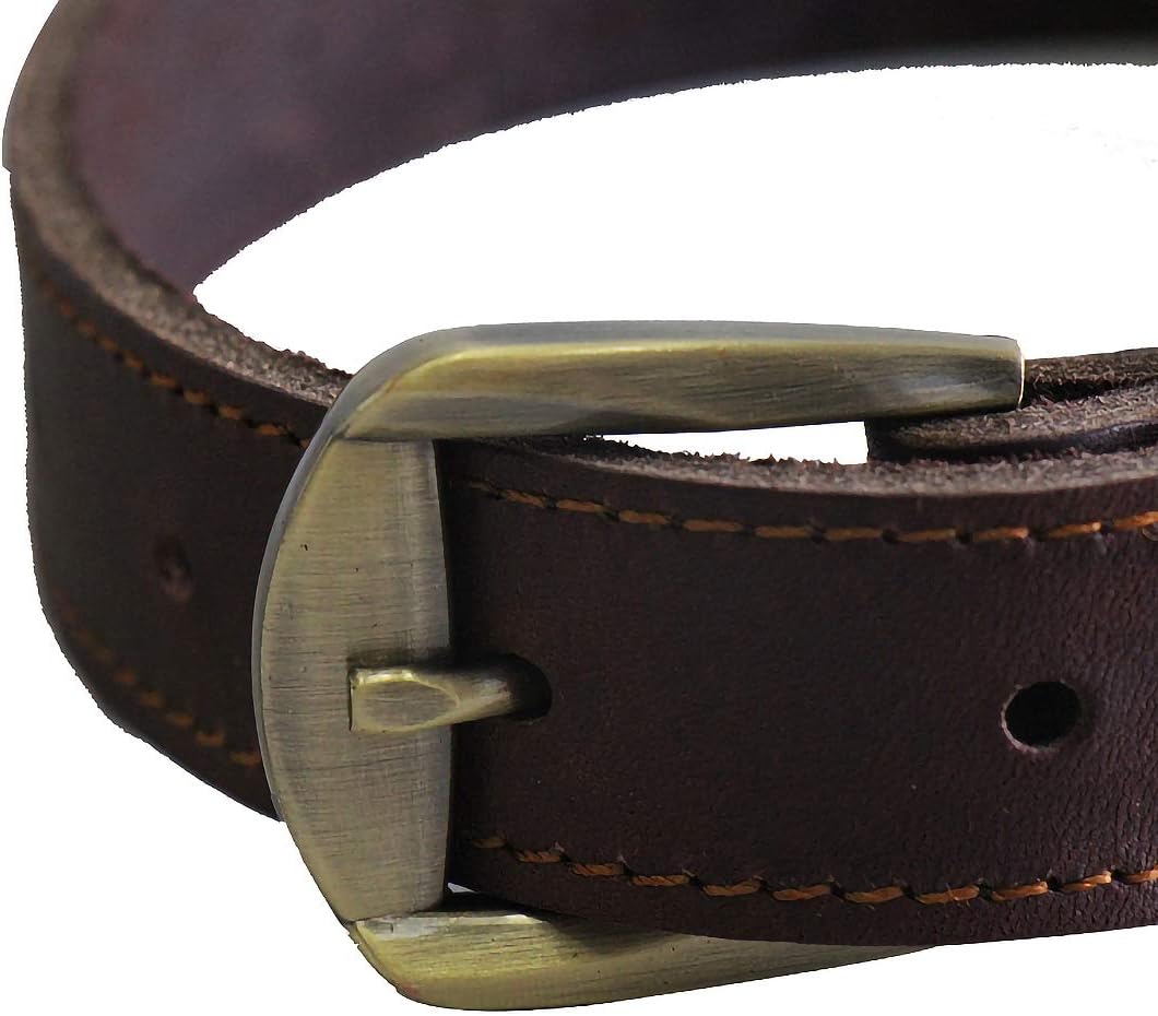 QRDA Classic Pet Collars,Adjustable Leather Dogs Collar with Brass Hardware,Premium Quality,Soft, Breathable : Pet Supplies
