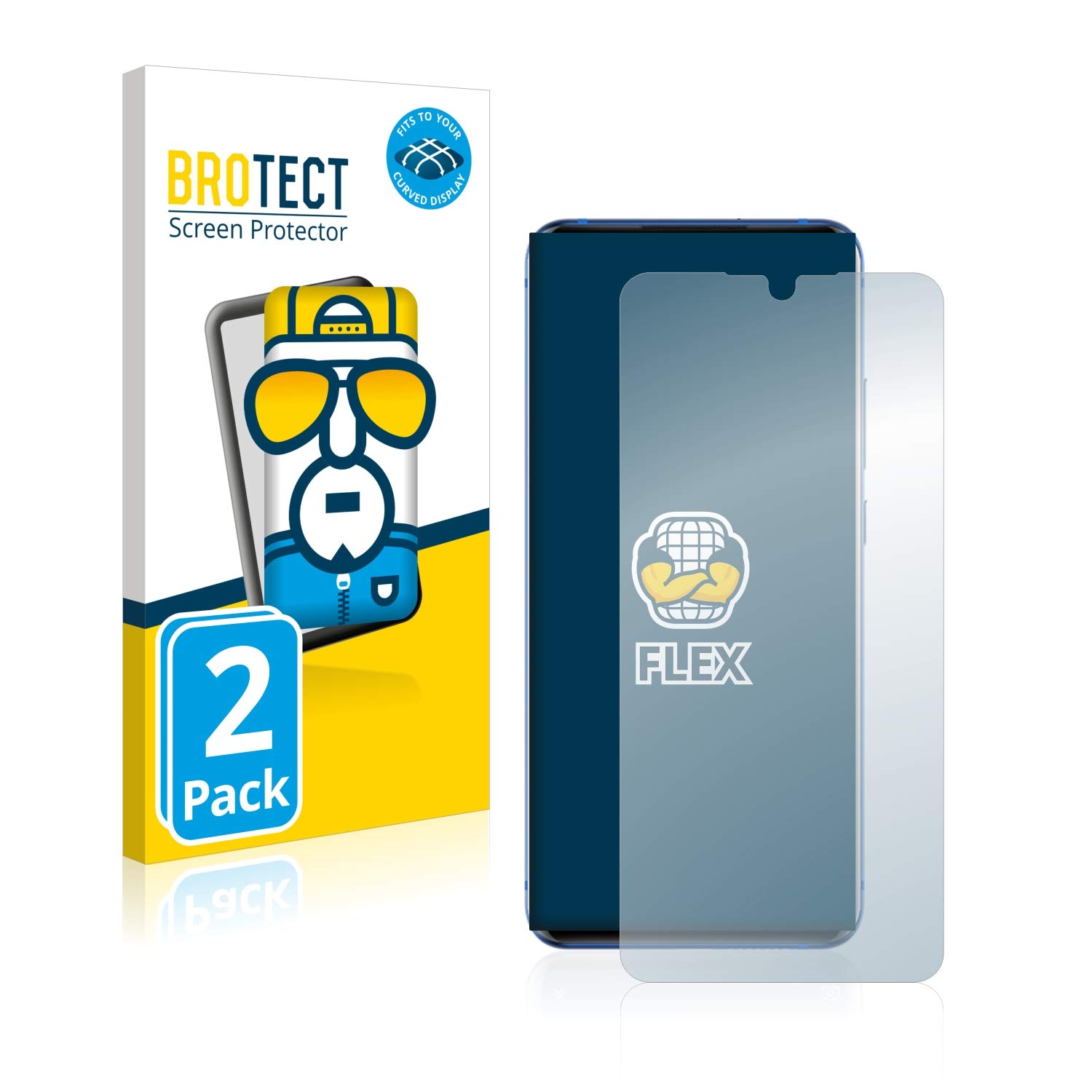 Brotect Pellicola 3D Full Cover Per ZTE Axon 10 Pro (2 Pezzi) - Curva, Auto-riparante, Anti-impronta, Alta Trasparenza